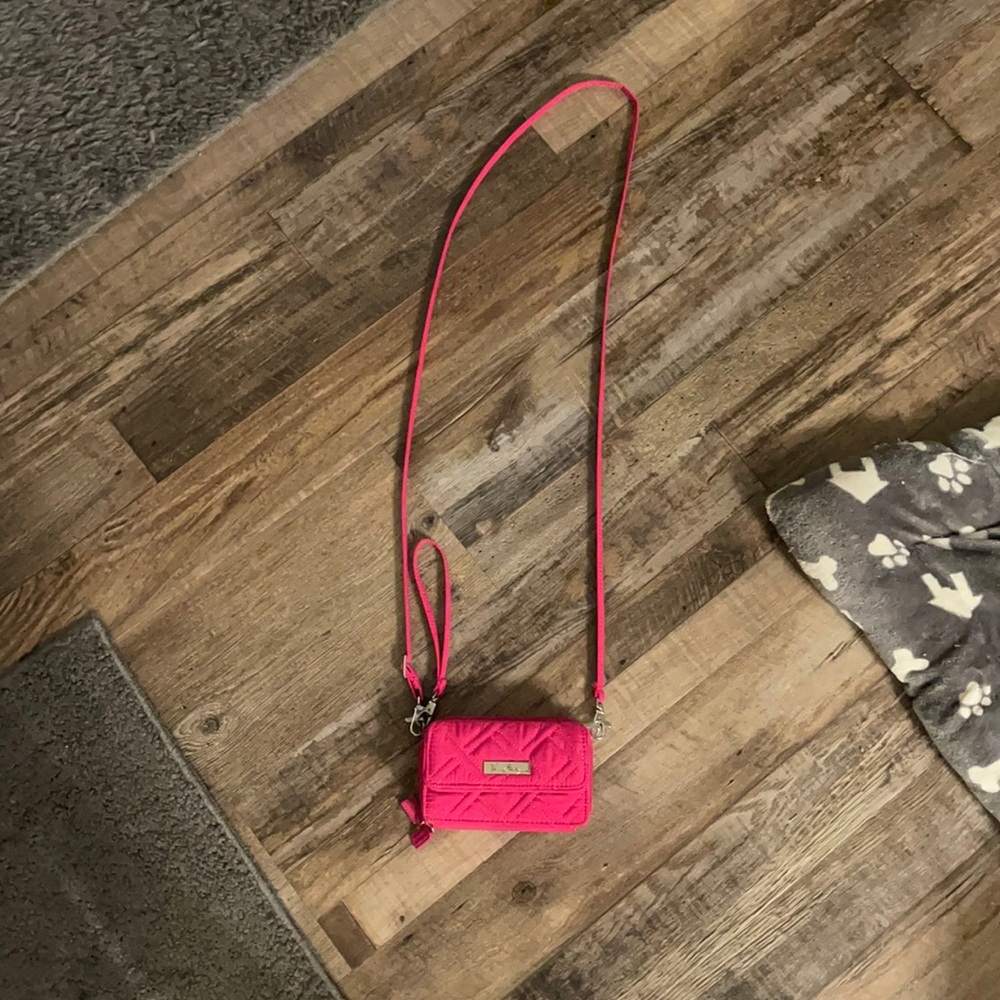 *VERA BRADLEY* pink crossbody/wristlet ; condition: *GOOD*